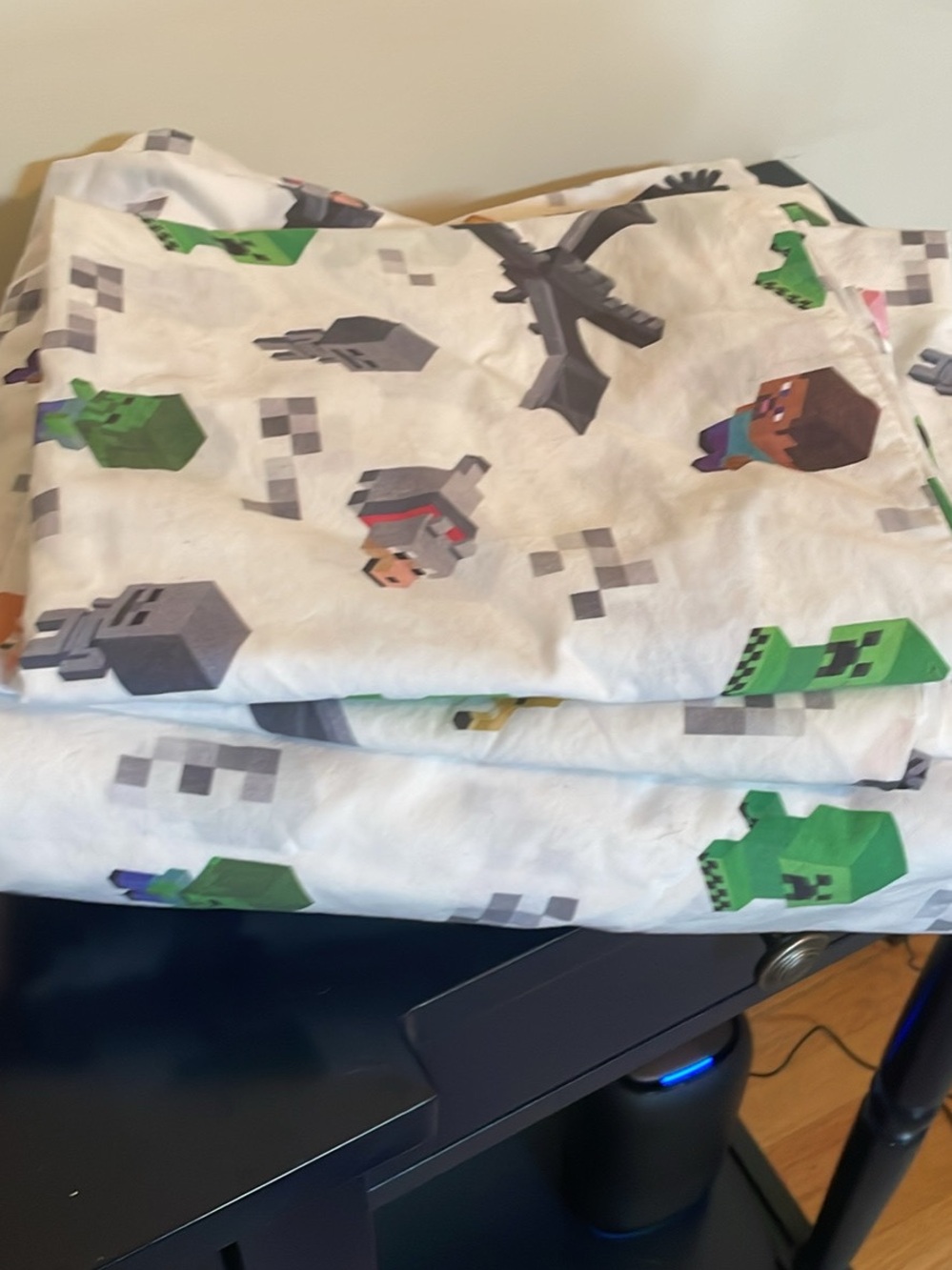 Minecraft Character Print Kids Sheet Set - organic cotton